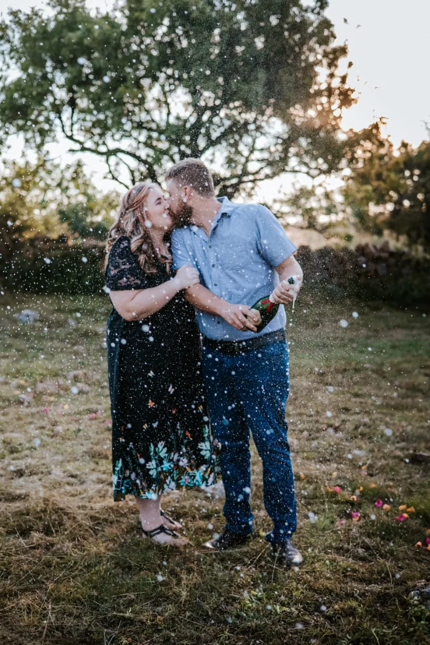 Couple portrait before the wedding countdown